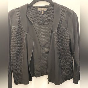 Piccadilly Black Cardigan Zip Sz S